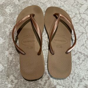 Havaianas Gold Flip Flops